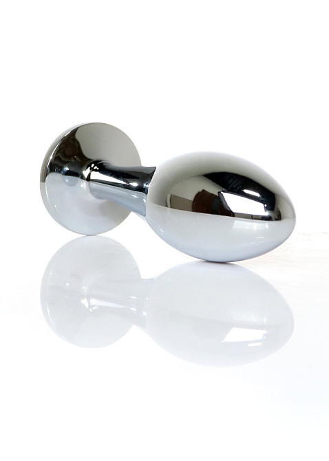 Анальная металлическая пробка Plug-Jewellery Silver PLUG-Light Blue L Sex Aura Киев - изображение 9