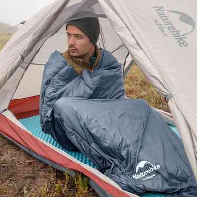 Спальний мішок Naturehike надлегкий Ultralight LW180 NH21MSD09 правий (15°C) p-p М сіро-синій (6927595777947-R) Вінниця
