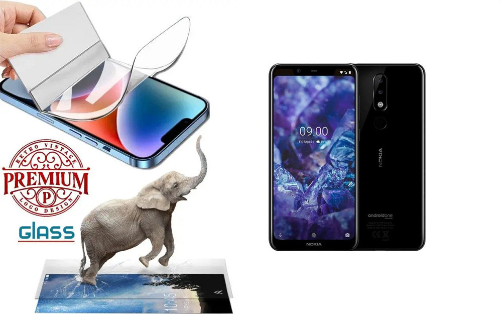 Полиуретановая пленка Nokia 5.1 Plus, Premium, толщина 0,2 мм Киев - изображение 1
