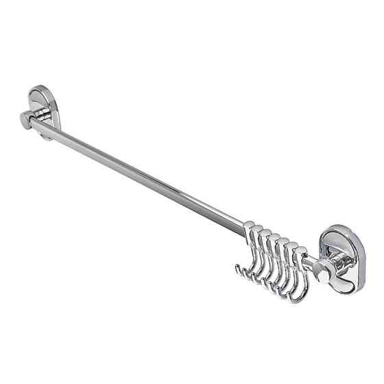 Планка с 7 подвижными крючками Zerix AFB-0115-7 (ZX5055) для удобного хранения Харьков