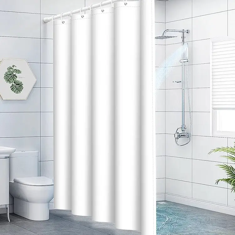 Шторка для ванної та душу bathlux люкс водовідштовхувальна штора в душову і ванну 180х180 см, PEVA, Біла Кам'янець-Подільський - фото 1