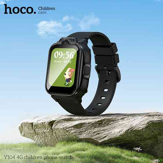 Дитячий смарт-годинник Hoco Y104 42mm. SIM 4G. Wi-Fi. 700 mAh. IP65 Black Київ