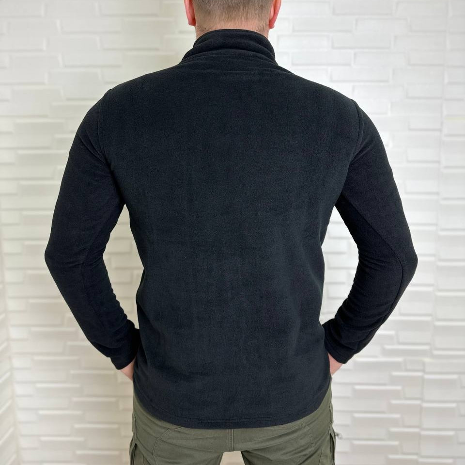 Тактична чоловіча флісова кофта реглан Bikatex Чорний, 2XL Київ - фото 2