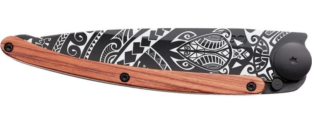 Универсальный Складной Нож с лазерной гравировкой Полинезийский Deejo 