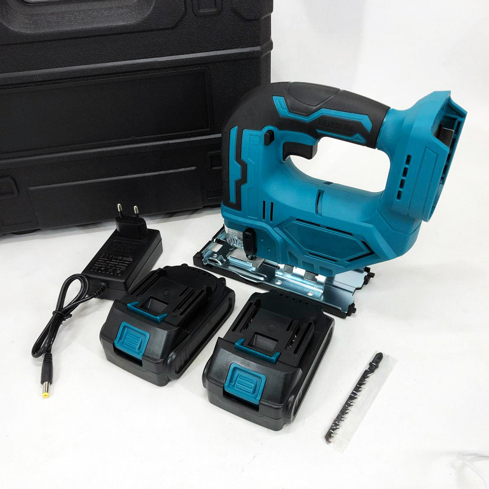 Аккумуляторный бесщеточный лобзик 24V с 2 АКБ в пластиковом кейсе с регулировкой скорости и EP-606 угла Киев - изображение 3