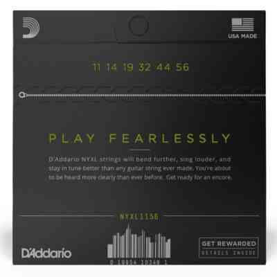 Струни для гітари D'Addario NYXL Medium Top / Extra-Heavy Bottom (11-56) (NYXL1156) Вінниця