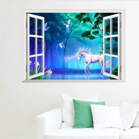 Наклейка на стіну "Єдиноріг" - розмір наклейки 70*50см Київ - фото 3