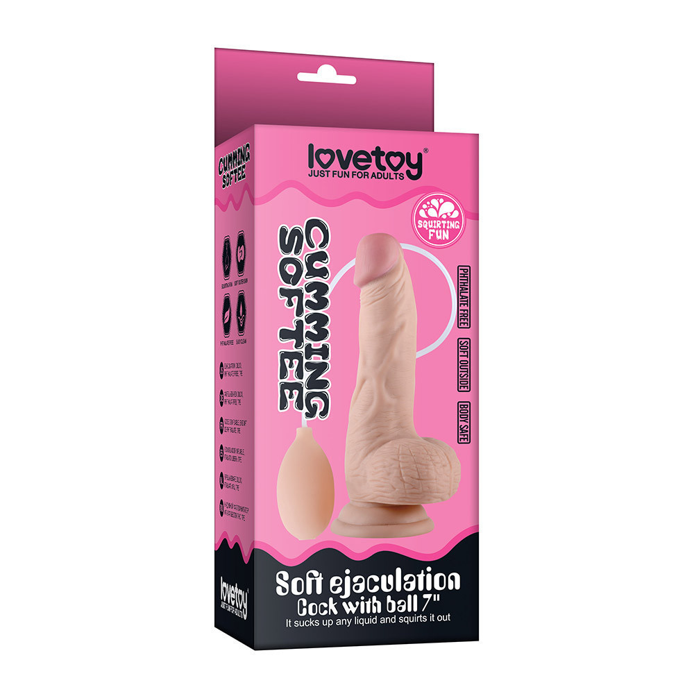 Фалоімітатор - Soft Ejaculation Cock With Ball 8" Sex Aura Київ - фото 4