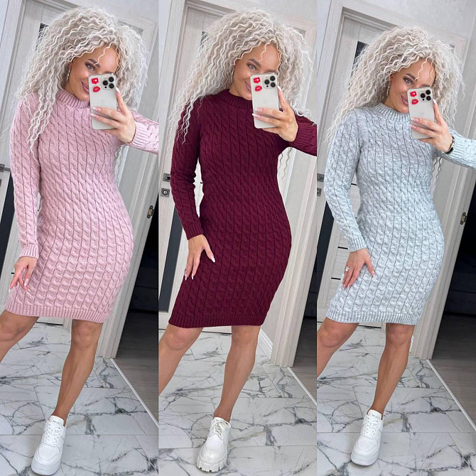 Женское стильное вязаное платье туника. 42-48р Киев - изображение 2