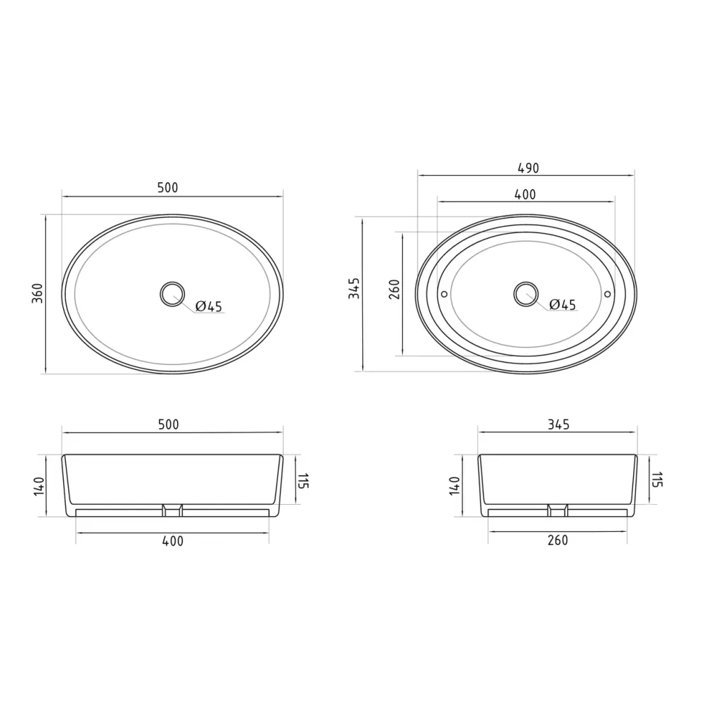 Раковина-чаша Qtap Kolibri 500x360x140 White QT10116065W Київ - фото 9