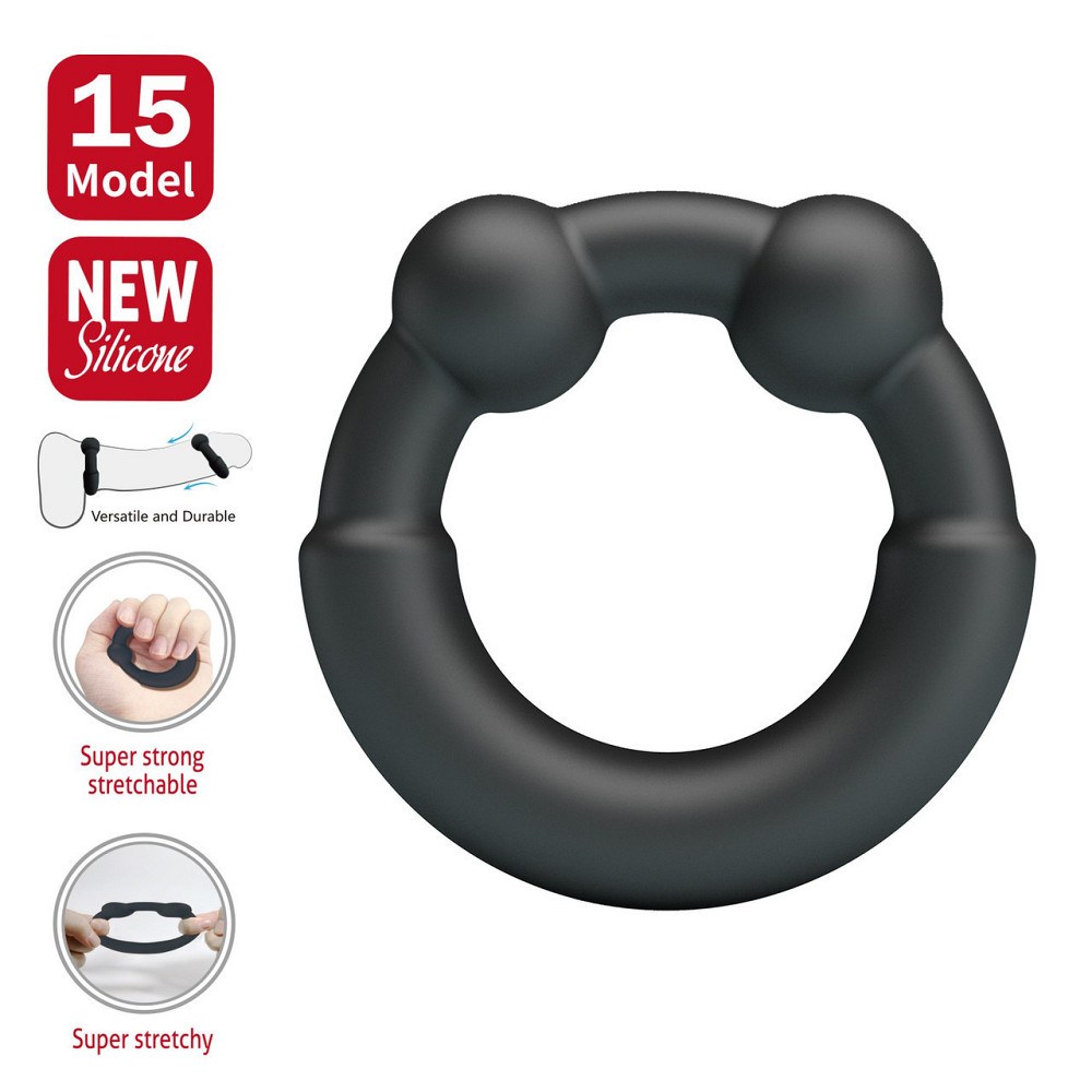 Ерекційне кільце Crazy Bull №15 - Meco super soft silicone, BI-210362 Sex Aura Київ - фото 2