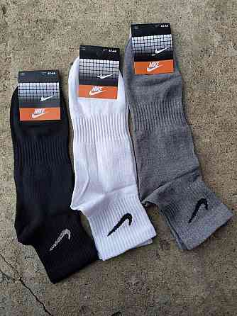 Носки мужские спортивные средние по высоте. Набор (3 шт в уп разного цвета). Хлопок. Размер 41-44 Киев