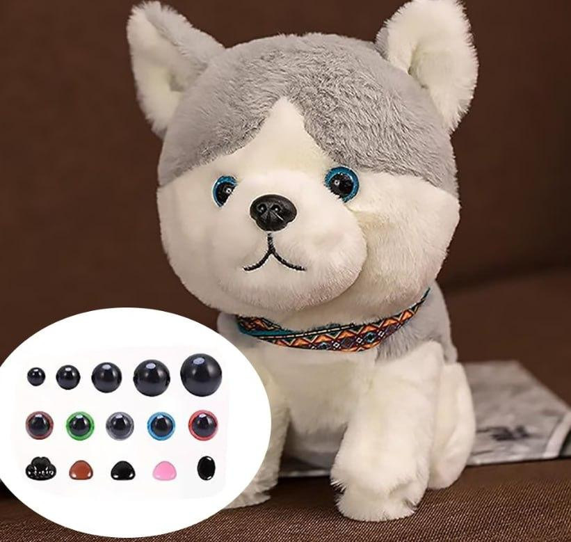 Набор безопасных глаз и носиков для игрушек 752 шт, разные размеры и цвета, органайзер Киев - изображение 1