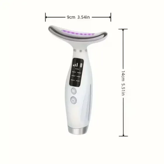 Аккумуляторный электрический массажер для лица Neck Beauty Device с LED-дисплеем, 7 режимов, USB-зарядка Коломия