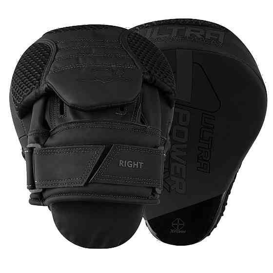 Лапы боксерские PowerPlay 3044 Pro Carbon Ultra Series Черные PU [пара] Киев