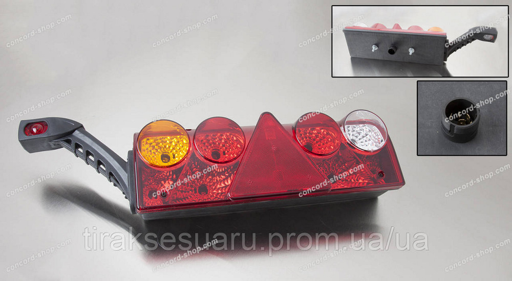 Фонарь задний SCHMITZ (ASPÖCK Europoint II) левый.\розетка + рожок (желт.-бел.) Луцк - изображение 1