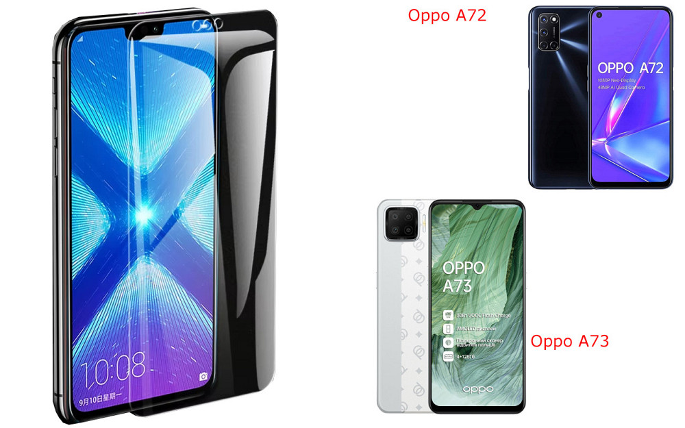 Защитное стекло NeoGlass для Oppo A72, Oppo A73 – ультрапрозрачное и устойчивое Киев - изображение 2