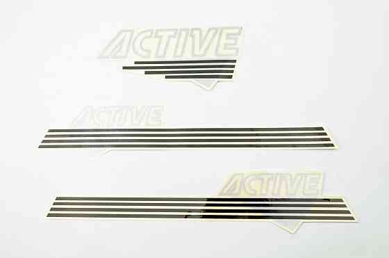 Наклейки (набор) мопед Актив (40х10см, 3шт, черные) (#2486) Мукачево