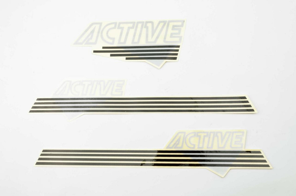 Наклейки (набор) мопед Актив (40х10см, 3шт, черные) (#2486) Мукачево - изображение 1