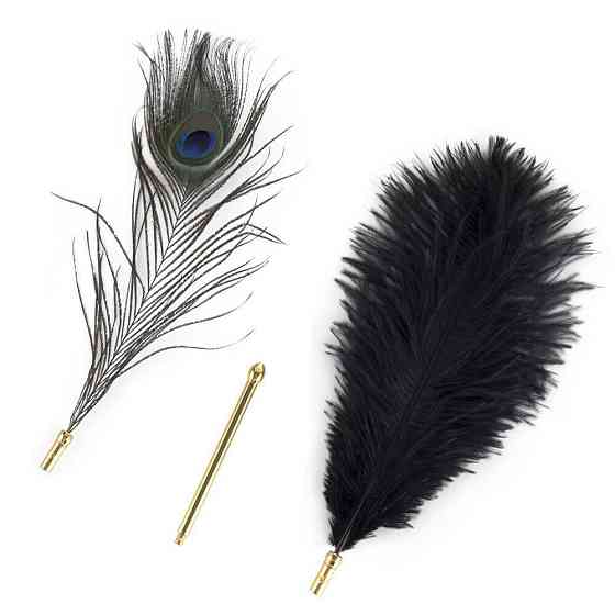Щекоталка LOCKINK SEVANDA Natural Peacock Flirting Feather Tickler, перо павлина Sex Aura Киев