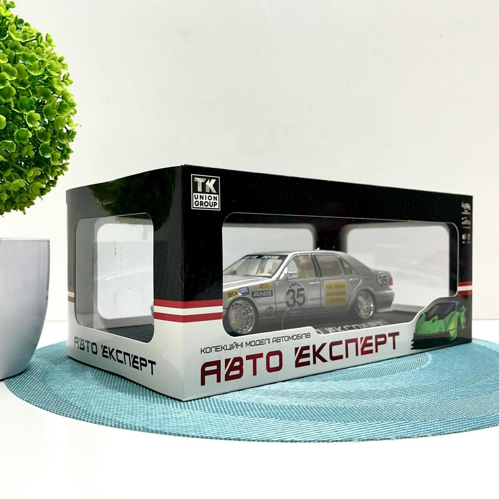 Машинка Авто Експерт Mercedes-Benz S-Class W140 металопластикова 1:24 звук світло інерція відчиняються двері капот багажник Сіра Чернигов - изображение 2