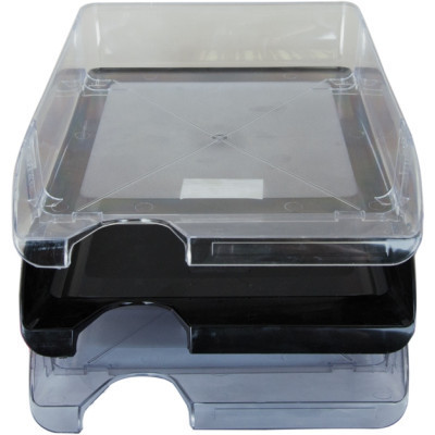 Лоток для бумаг Buromax horizontal, black (BM.6000-01) Винница - изображение 2