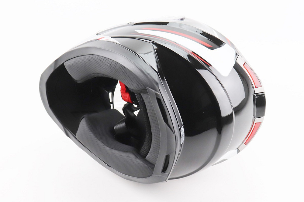 Шолом інтеграл, закритий BLD-M62 S (55-56см), ЧОРНИЙ/БІЛО-ЧЕРВОНИЙ Київ - фото 2