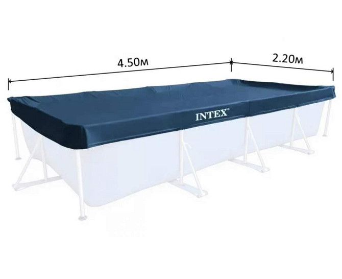 Тент накрытие для прямоугольного бассейна 450х220 см Intex 28039 Киев - изображение 1