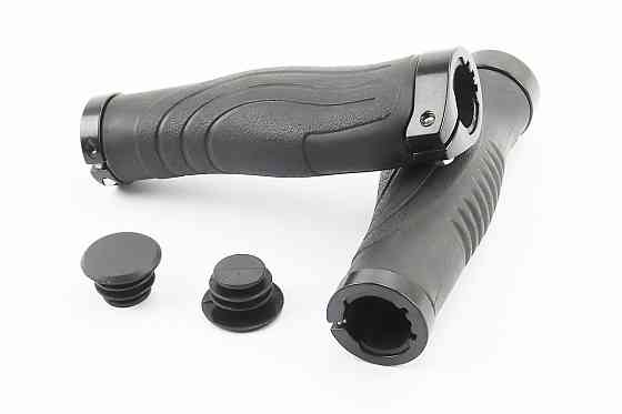 Ручки керма 140мм з затискачем Lock-On з двох сторін, ергономічні, чорні TPR-081 Киев