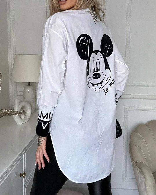 Подовжена жіноча блуза "Michelle" оптом | Батал | Розпродаж моделі Білий, 50-52 Київ - фото 1