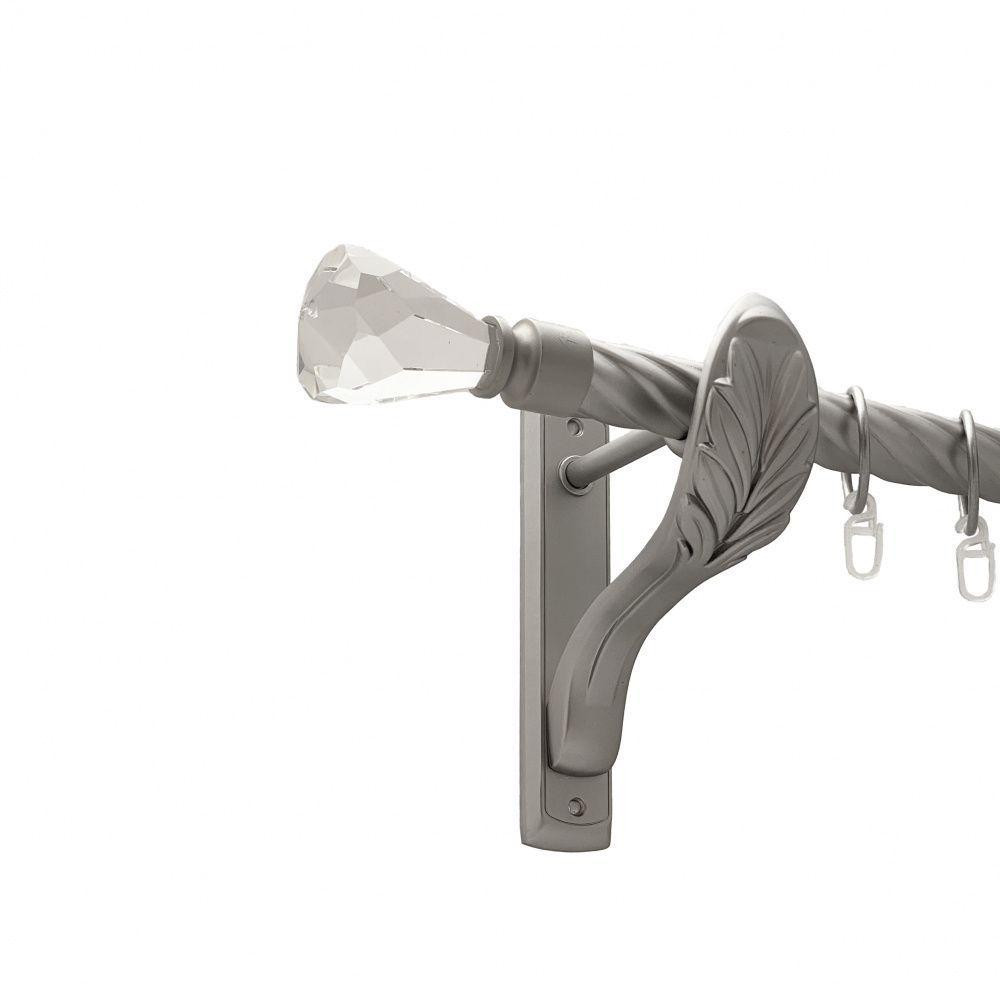 Карниз Orvit Лучетта металевий однорядний ретро скручена труба кільце металеве Сатин 25 мм 300 см Львов - изображение 1