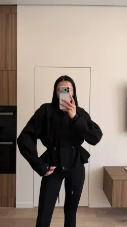 Женская замшевая куртка с талией Одесса