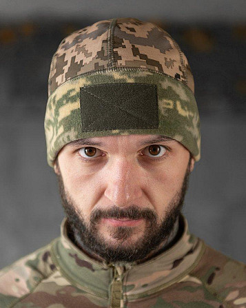 Шапка софтшел пиксель ТР6284 Киев - изображение 1