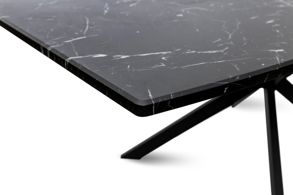Стіл Річард 140(+40)*85 чорний метал/мрамор чорн Киев - изображение 7