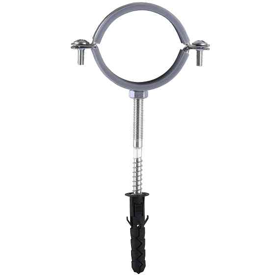 Хомут в зборi CR  2″ (59-65мм) з гвинтом-шурупом 8*100 та дюбелем в уп., сірий Тернопіль