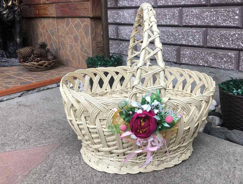 Кошик великодні молочні з ручкою змійкою Київ - фото 2