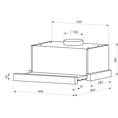 Витяжка кухонна Minola HTL 5714 BL 1100 LED Вінниця - фото 7