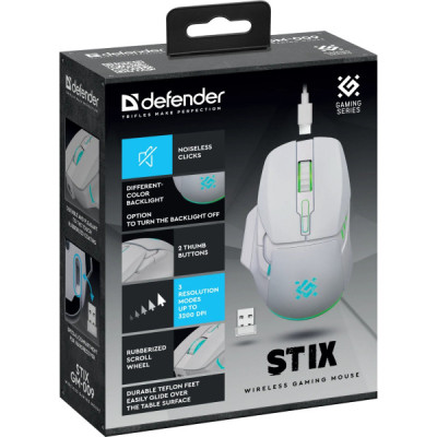 Мышка Defender Stix GM-009 LED Wireless White (52009) Винница - изображение 7
