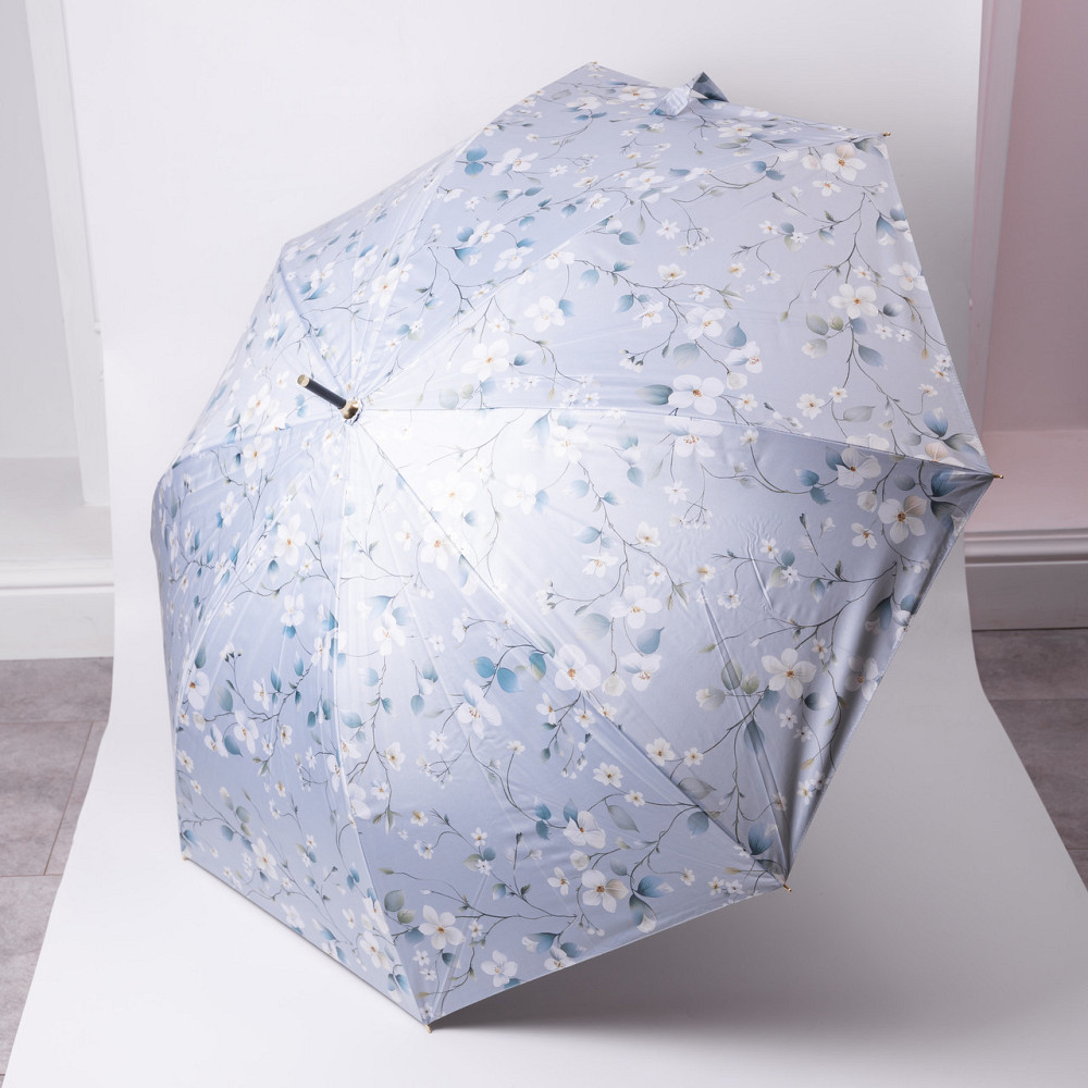 Полуавтоматичний зонт-трость з поліестеру, голубий Київ - фото 7