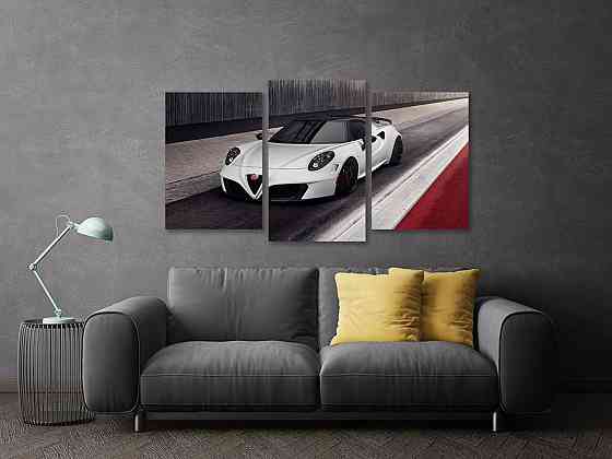 Модульная картина в гостиную / спальню  Біла Машина   Art-649_3 70x130 см Киев