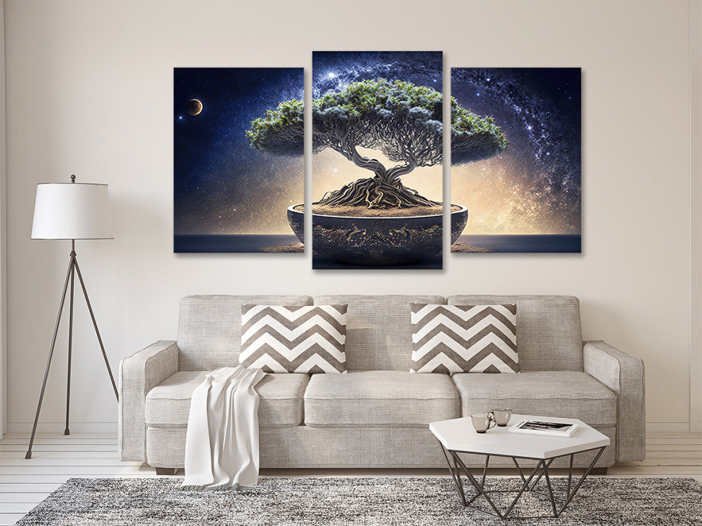 Модульная картина в гостиную / спальню Дерево Бонсай Art-698_3 70x130 см Киев - изображение 2