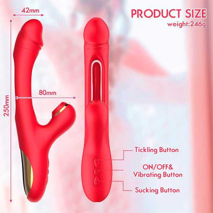 Вибратор 3в1 Pretty Love Finger Bunny 21 режим фиолетовый Винница - изображение 12