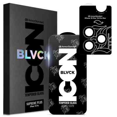 Стекло защитное Armorstandart Supreme Plus Black Icon Apple iPhone 16 Pro (ARM80298) Винница