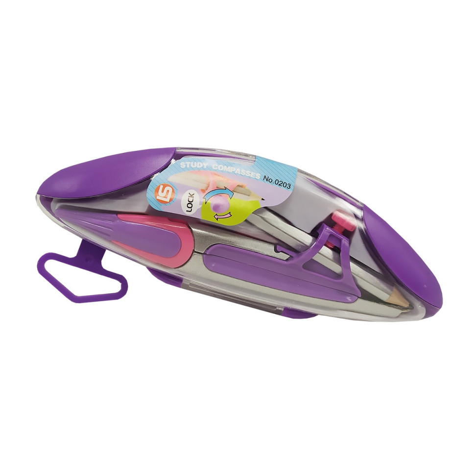 Циркуль 203 пластик Фіолетовий Вінниця - фото 1