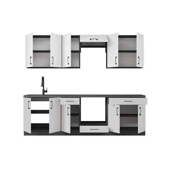 Кухня модульна Эверест Оптима набор №6 Белый 2,6 м (без столешницы) (DTM-5713) Львов