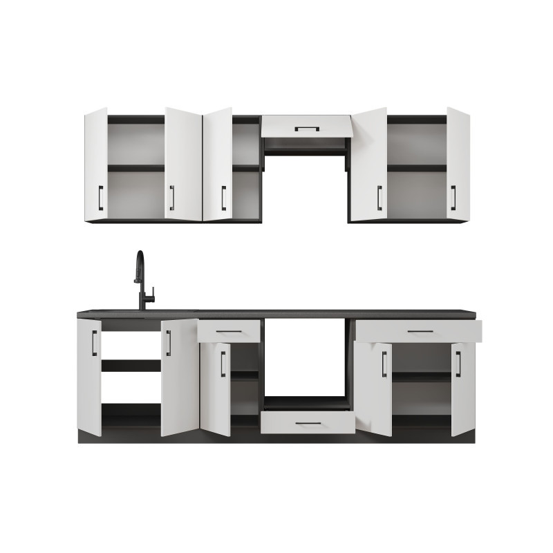 Кухня модульна Эверест Оптима набор №6 Белый 2,6 м (без столешницы) (DTM-5713) Львов - изображение 3