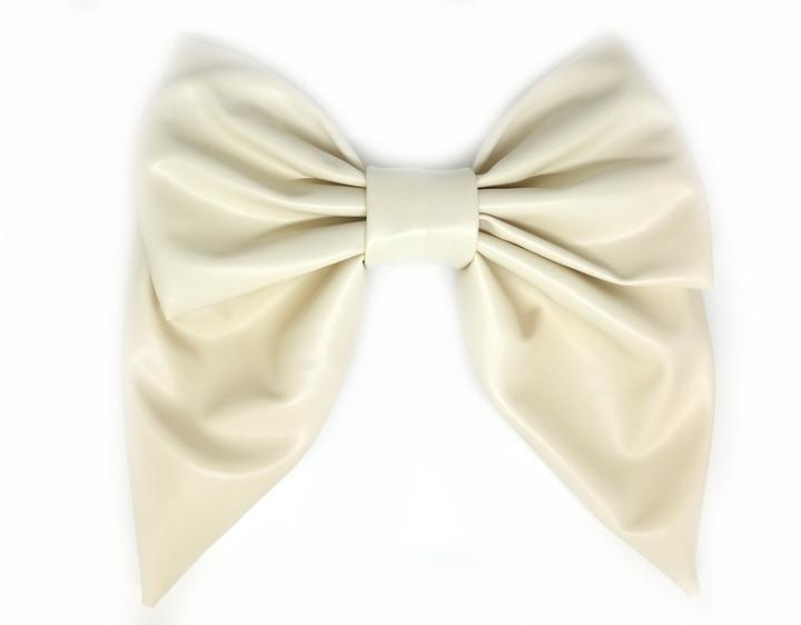 Заколка для волос Бант из экокожи молочный Киев - изображение 1