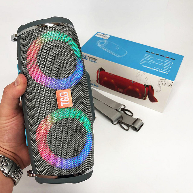 Bluetooth колонка с освещением TG642, Bluetooth колонка с хорошей батареей Блютуз-колонка usb-портом PA-38 Львов - изображение 13