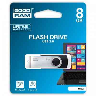 USB флеш накопитель Goodram 8GB Twister Black USB 2.0 (UTS2-0080K0R11) Винница