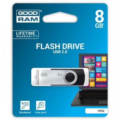 USB флеш накопичувач Goodram 8GB Twister Black USB 2.0 (UTS2-0080K0R11) Вінниця - фото 4
